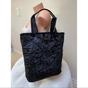 Victoria’s Secret Quilted Black Velvet Tote Bag